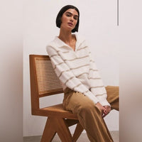 Z Supply Monique Stripe Sweater Sandstone