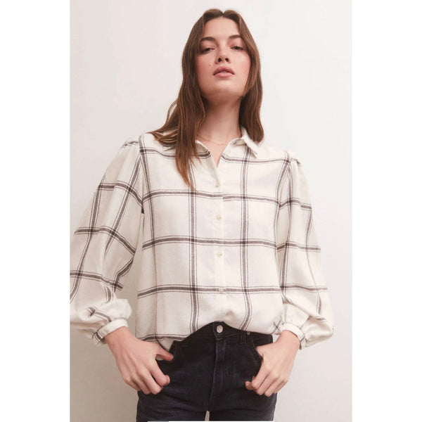 Z Supply Overland Plaid Blouse