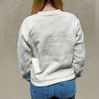 Z Supply Lottie Embroidered Sweatshirt Sandstone