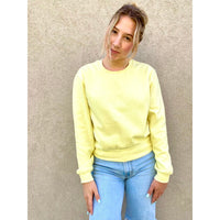 Z Supply Classic Crew Fleece Sweatshirt Lemoncello