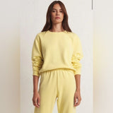 Z Supply Classic Crew Fleece Sweatshirt Lemoncello