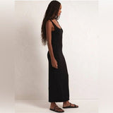 Z Supply Viviana Rib Maxi Dress Black New