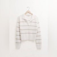 Z Supply Monique Stripe Sweater Sandstone