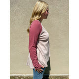 Colorblock Cotton Henley by Easel