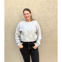 Reversible Bow Sweater- Heather Grey