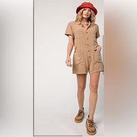 Easel Linen Blend Romper