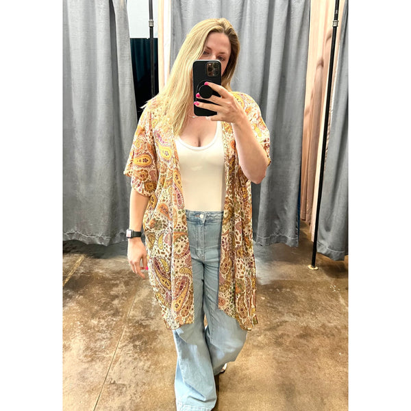 Paisley Kimono by Spin in Ivory