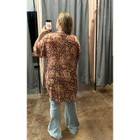 Paisley Kimono by Spin in Burgundy